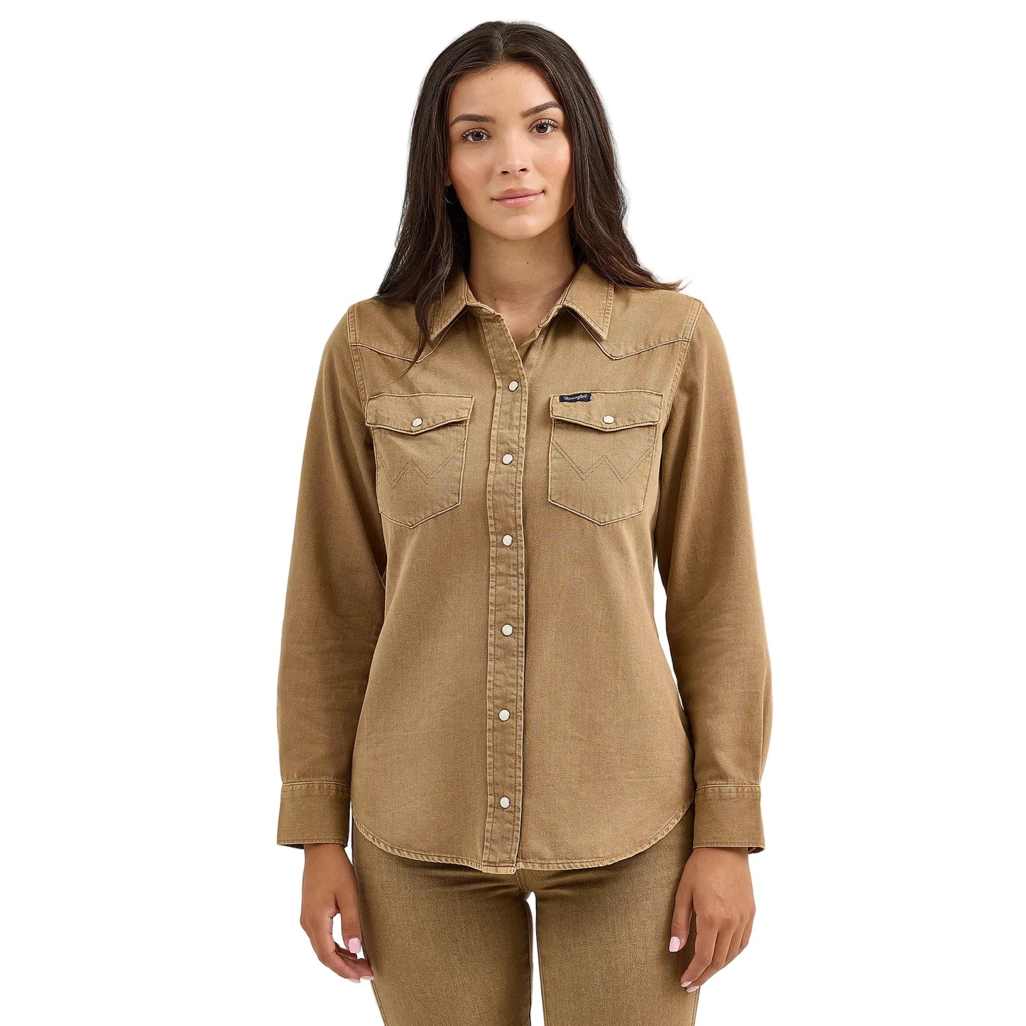 Women's Wrangler Colorwash Slim Western Snap Shirt 112368183