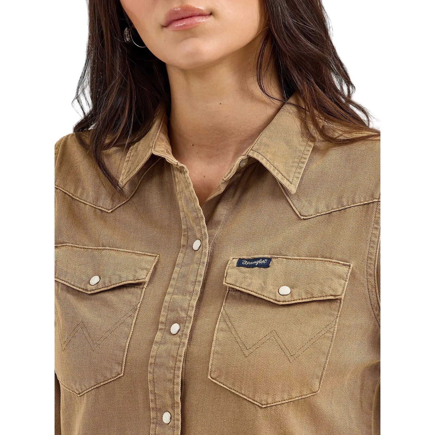 Women's Wrangler Colorwash Slim Western Snap Shirt 112368183