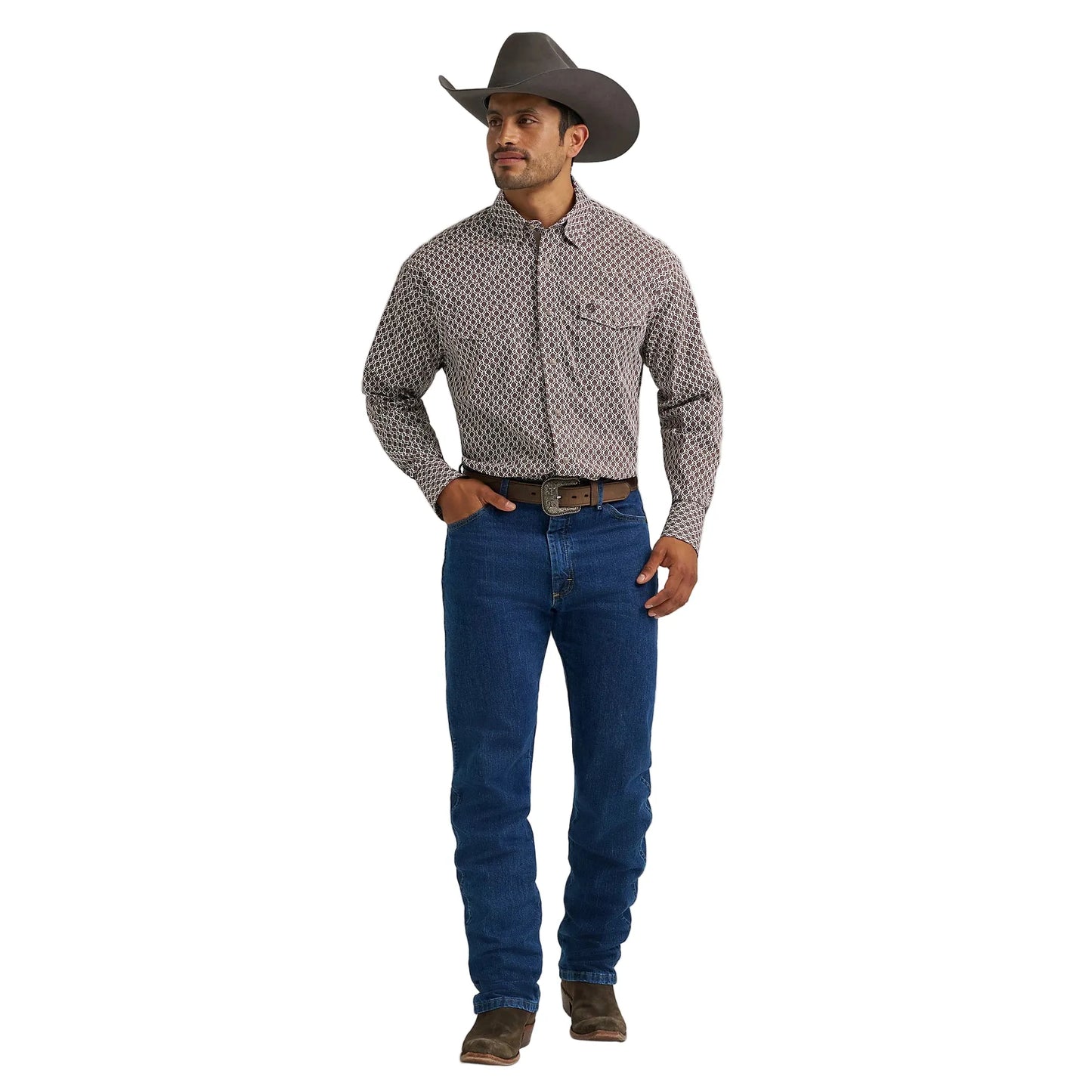 Men's Wrangler George Strait Troubadour Long Sleeve Western Snap Shirt 112368211