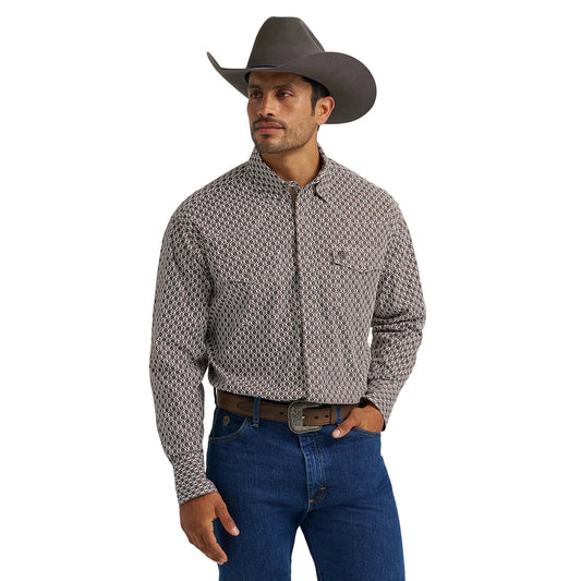 Men's Wrangler George Strait Troubadour Long Sleeve Western Snap Shirt 112368211