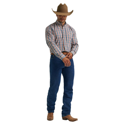 Men's Wrangler George Strait Long Sleeve Button Down One Pocket Shirt 112368226