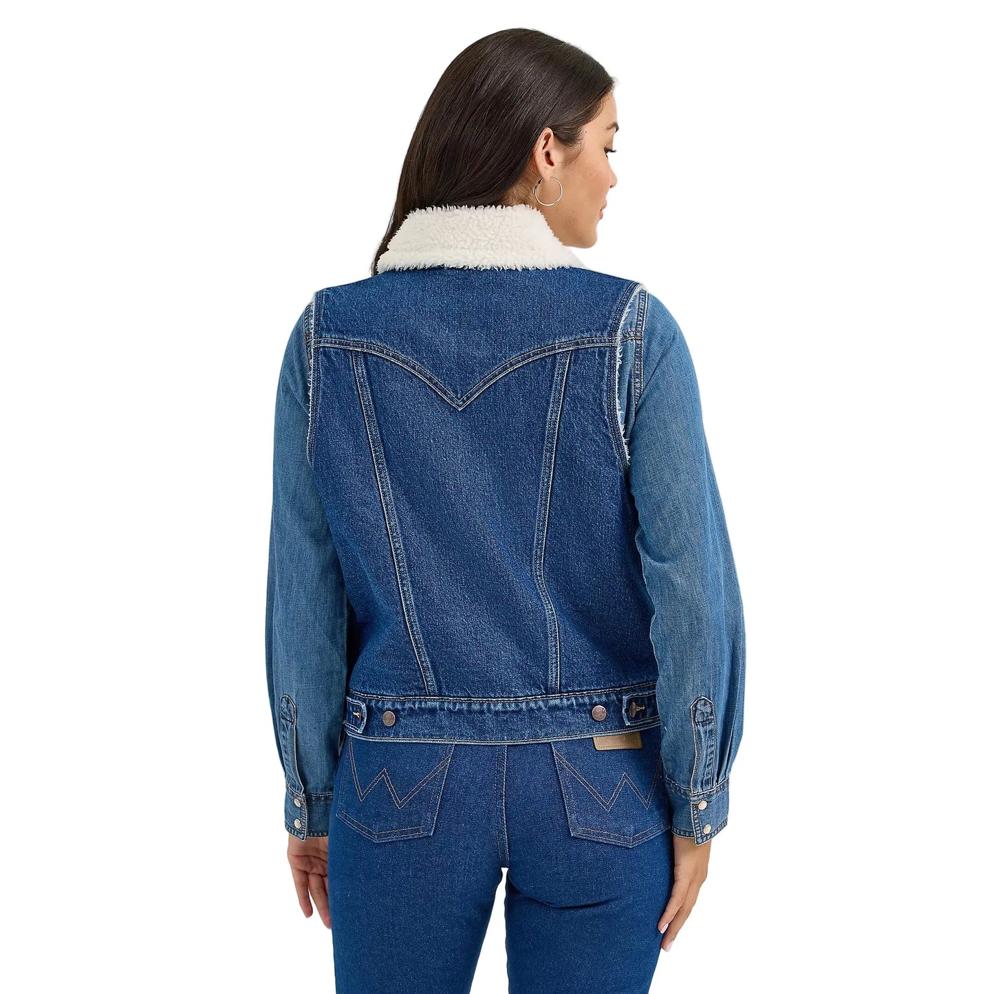 Women's Wrangler Sherpa Lined Denim Vest 112368298