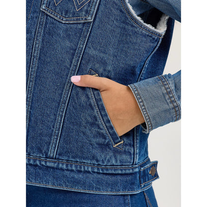 Women's Wrangler Sherpa Lined Denim Vest 112368298
