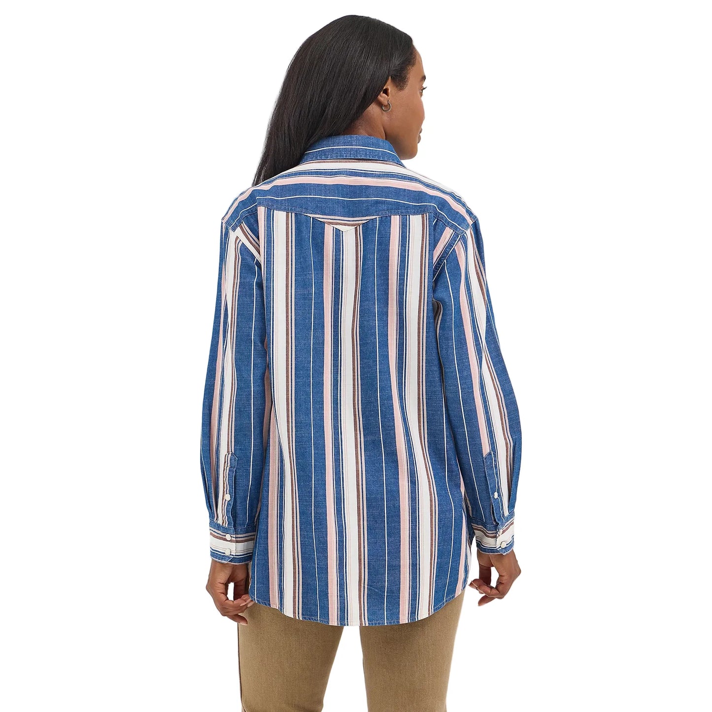 Women's Wrangler Retro Boyfriend Western Snap Shirt 112368458