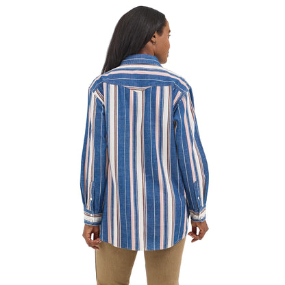 Women's Wrangler Retro Boyfriend Western Snap Shirt 112368458