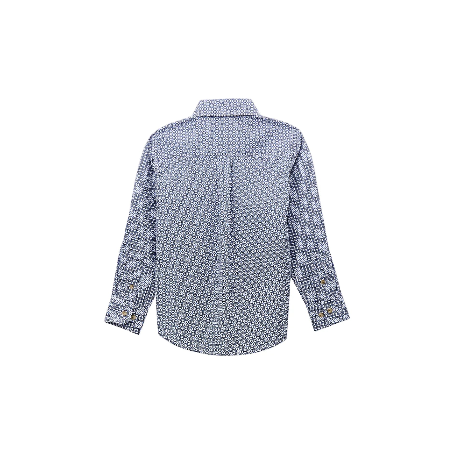 Boy's Wrangler Classic Button-Down Print Shirt