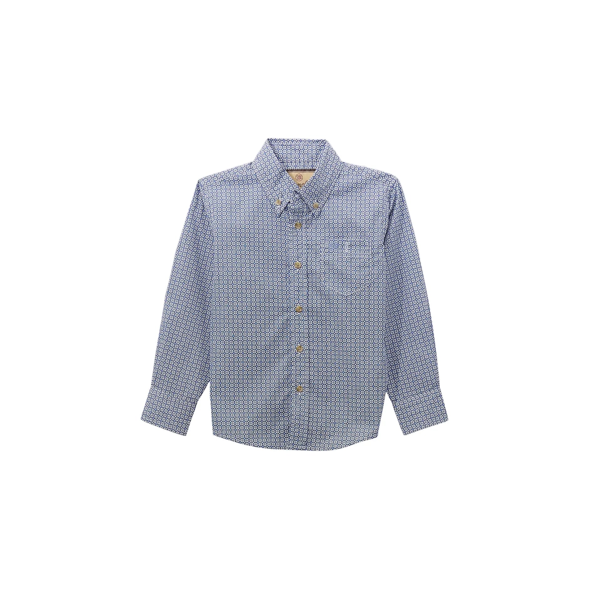 Boy's Wrangler Classic Button-Down Print Shirt
