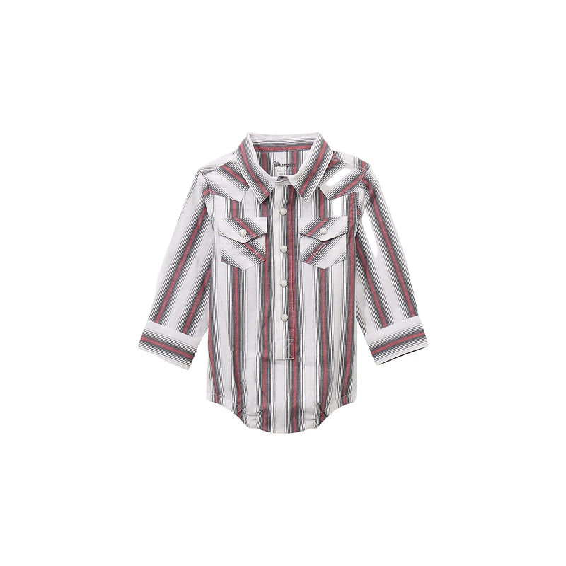 Boy's Wrangler Long Sleeve Western Snap Bodysuit 