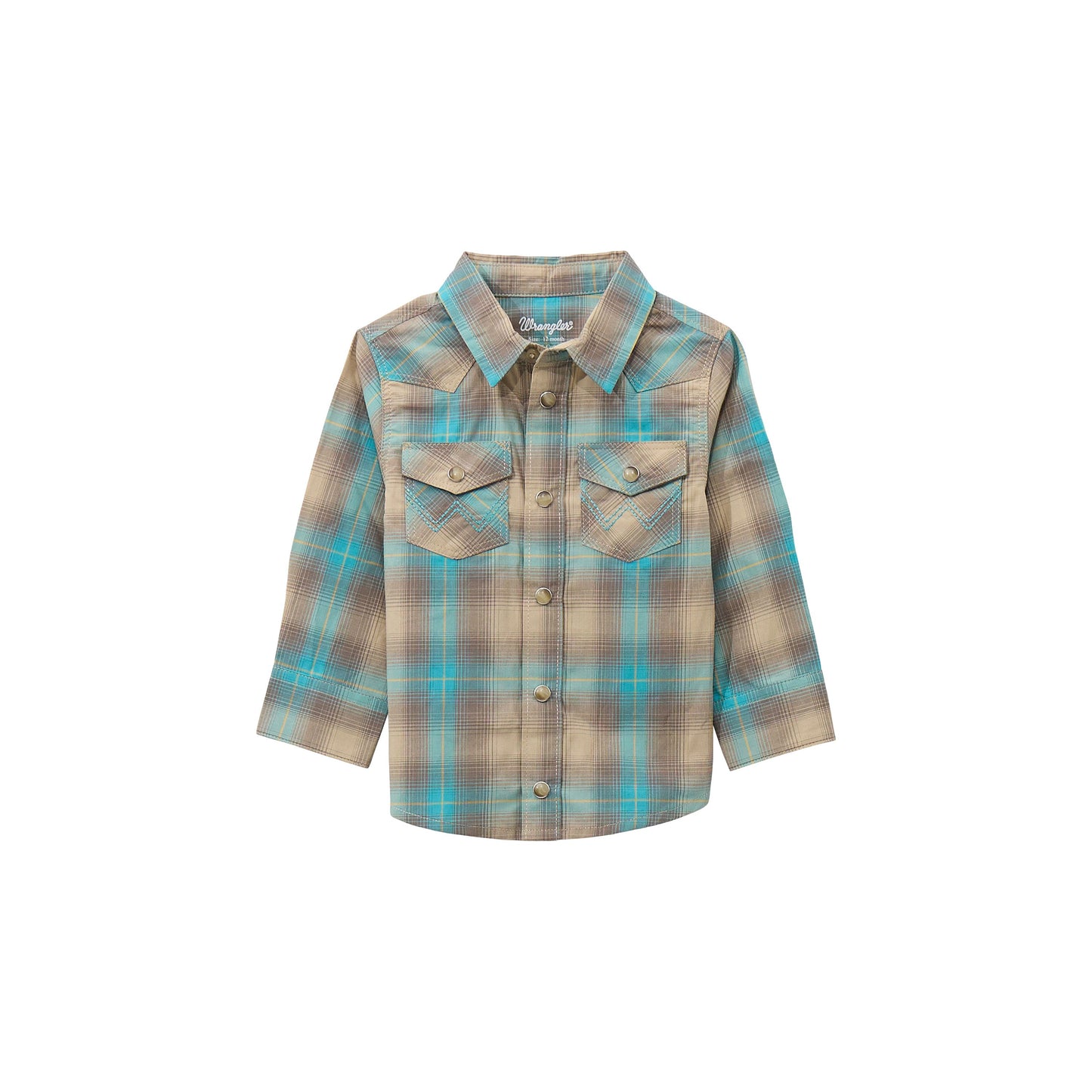 Boy's Wrangler Long Sleeve Plaid Shirt 112369526