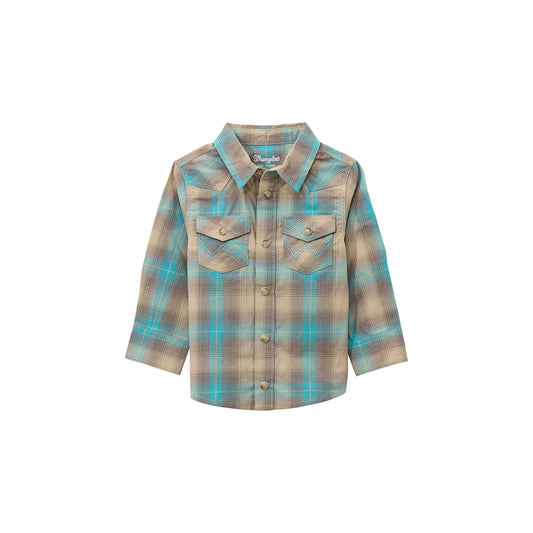 Boy's Wrangler Long Sleeve Plaid Shirt 112369526