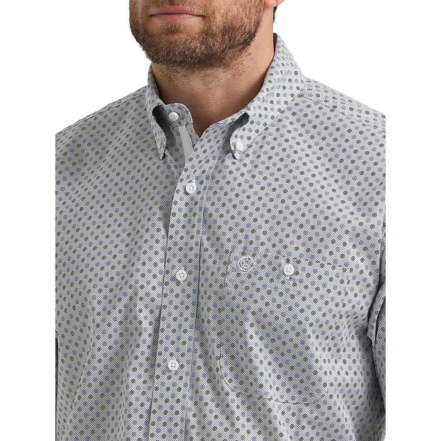 Men's Wrangler George Strait Long Sleeve Button Down One Pocket Shirt 112369599