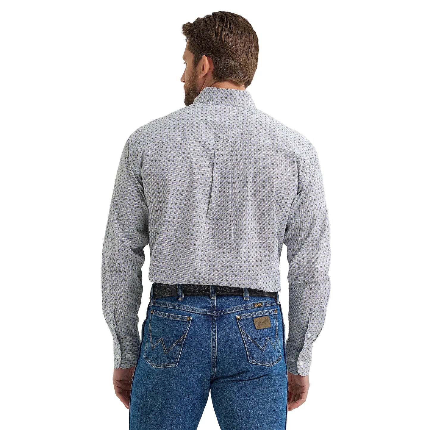 Men's Wrangler George Strait Long Sleeve Button Down One Pocket Shirt 112369599