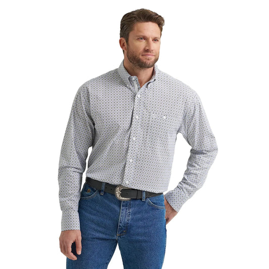Men's Wrangler George Strait Long Sleeve Button Down One Pocket Shirt 112369599