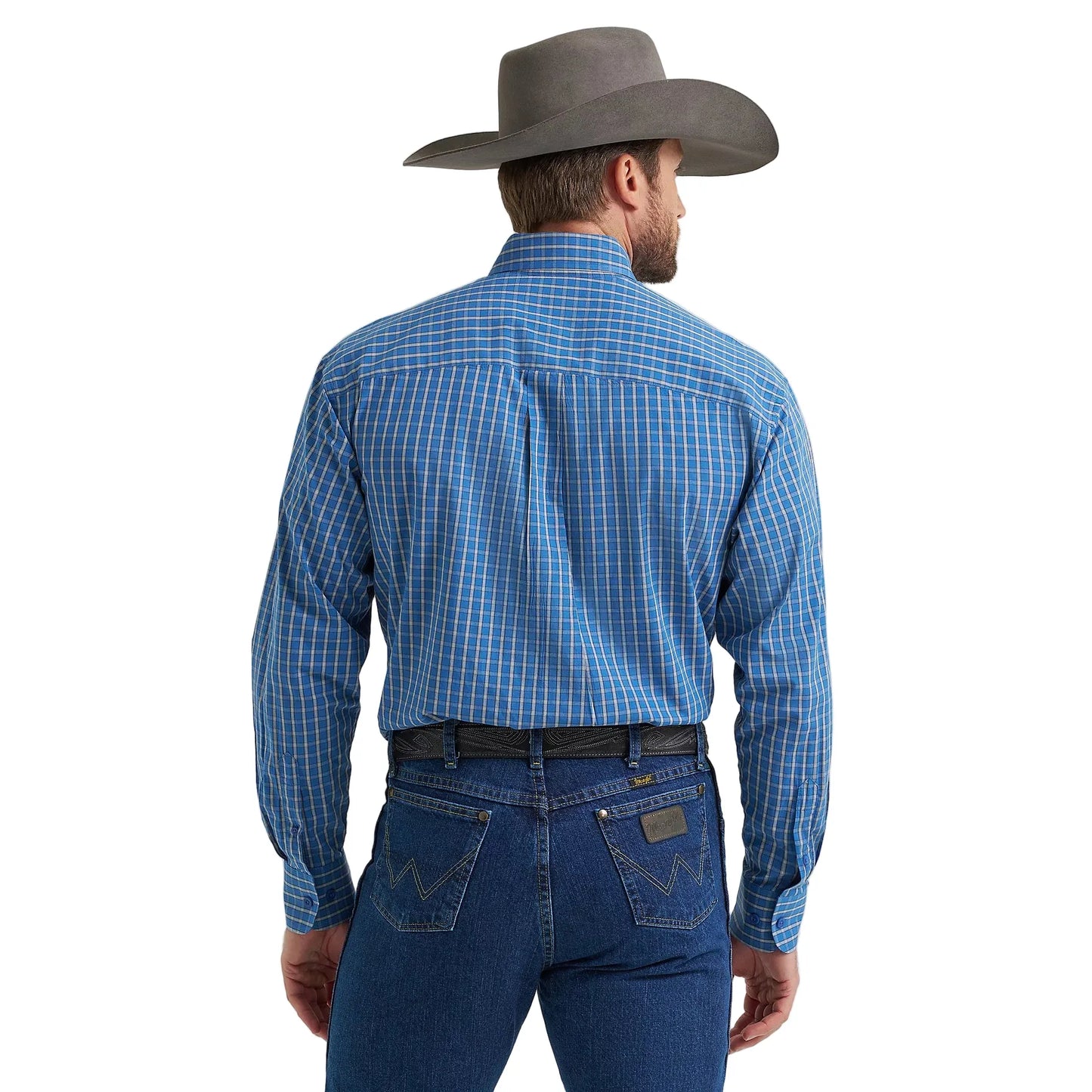 Men's Wrangler George Strait Long Sleeve Button Down Two Pocket Shirt 112369600