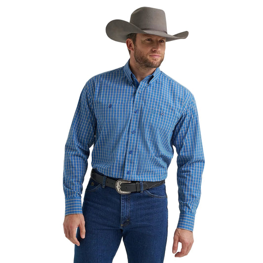Men's Wrangler George Strait Long Sleeve Button Down Two Pocket Shirt 112369600