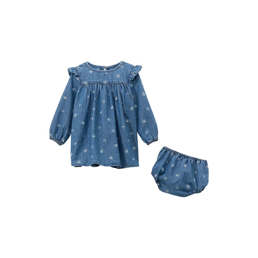 Girl's Wrangler Denim Trapeze Dress