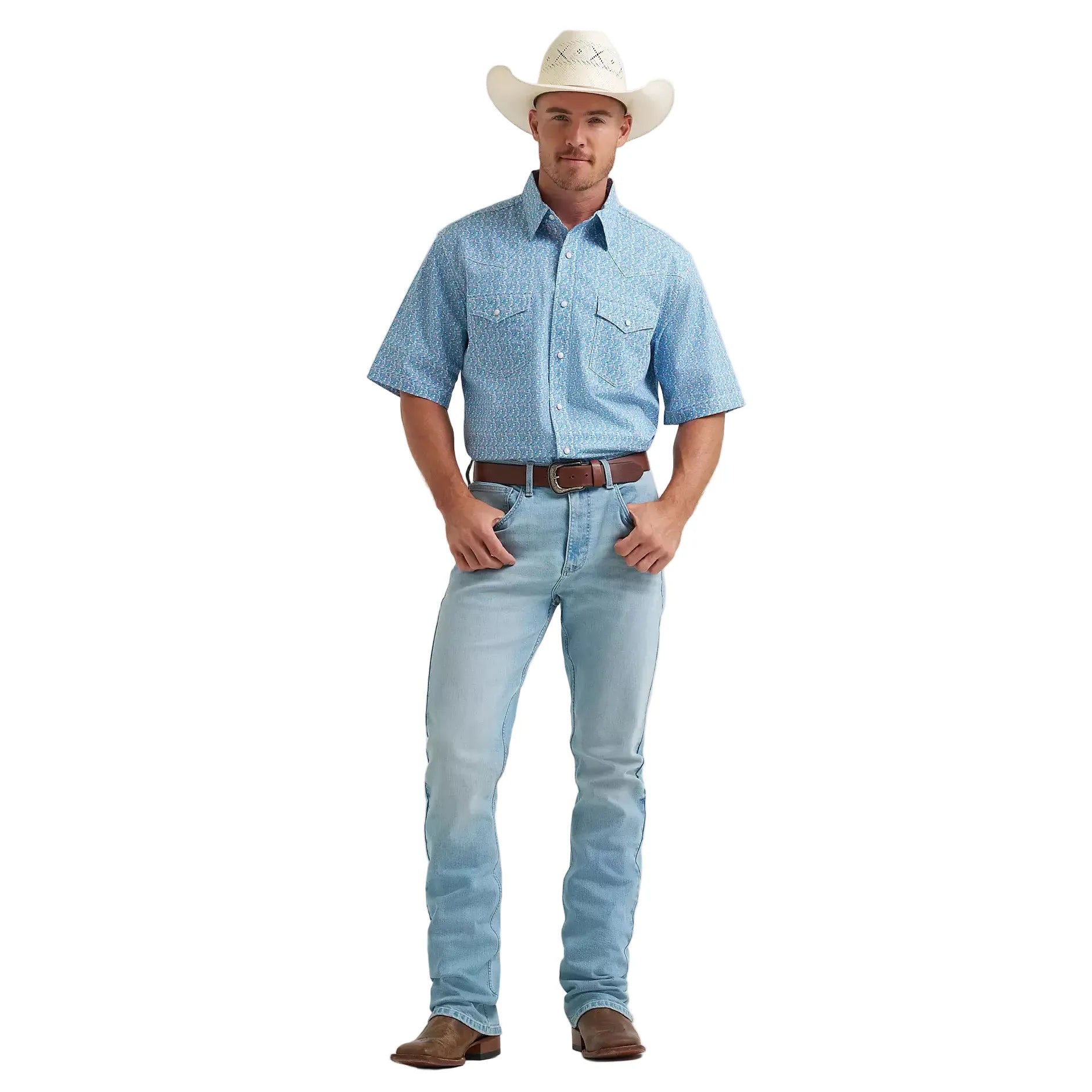 Men's Wrangler Blue Jay 20X Competition Advanced Comfort Western Snap Shirt 112374284