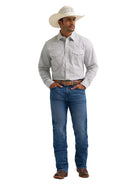Men's Wrangler 20X® Gray Diamond Competition Advanced Comfort Long Sleeve Two Pocket Western Snap Shirt 112374296
