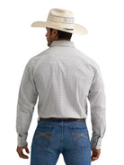 Men's Wrangler 20X® Gray Diamond Competition Advanced Comfort Long Sleeve Two Pocket Western Snap Shirt 112374296
