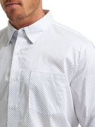 Men's Wrangler® George Strait™ Peachy Plaid Long Sleeve Button Down One Pocket Shirt 112374610