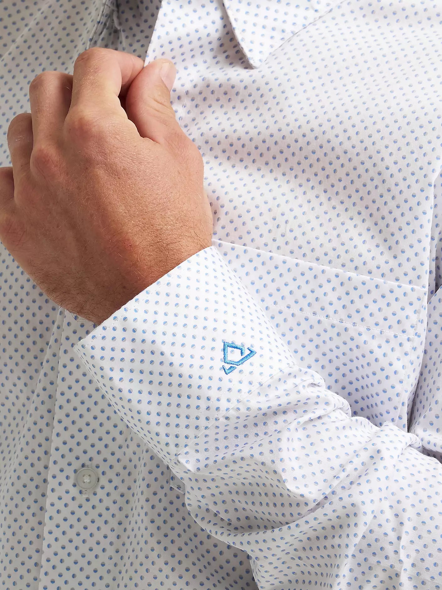 Men's Wrangler® George Strait™ Peachy Plaid Long Sleeve Button Down One Pocket Shirt 112374610