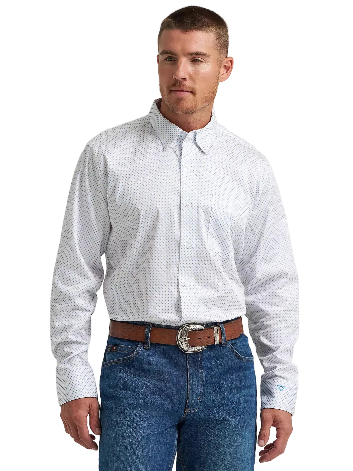 Men's Wrangler Cody Johnson Blue Moon One Pocket Button Down Shirt 112374487