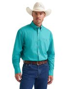 Men's Wrangler George Strait Solid One Pocket Button Down Shirt 112374595