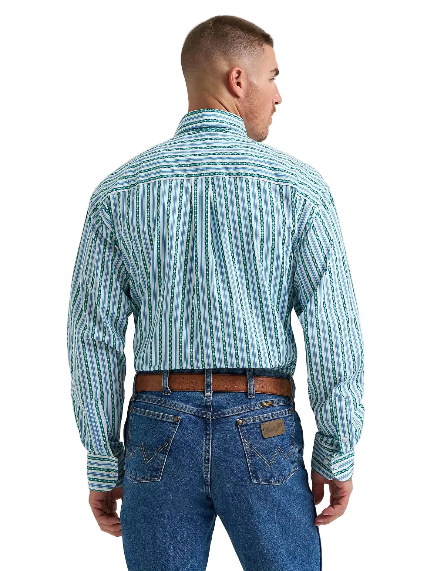 Men's Wrangler George Strait Long Sleeve Button Down One Pocket Shirt 112374596