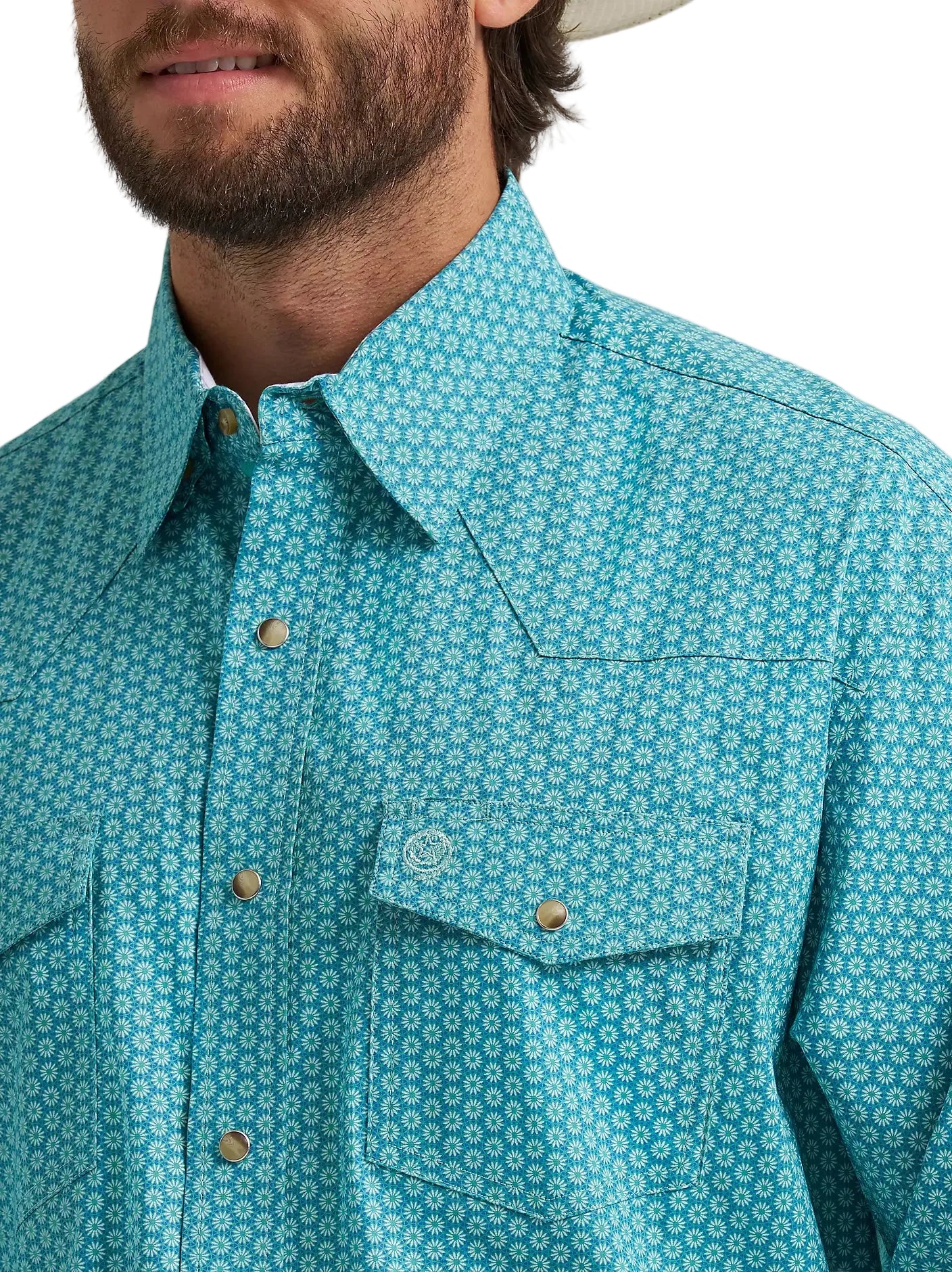 Men's Wrangler George Strait Troubadour Long Sleeve Western Snap Shirt 112374597