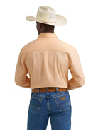 Men's Wrangler® George Strait™ Peachy Solid One Pocket Button Down Shirt 112374608
