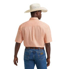 Men's Wrangler George Strait Peach Short Sleeve Button Down Shirt 112374611