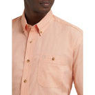 Men's Wrangler George Strait Peach Short Sleeve Button Down Shirt 112374611