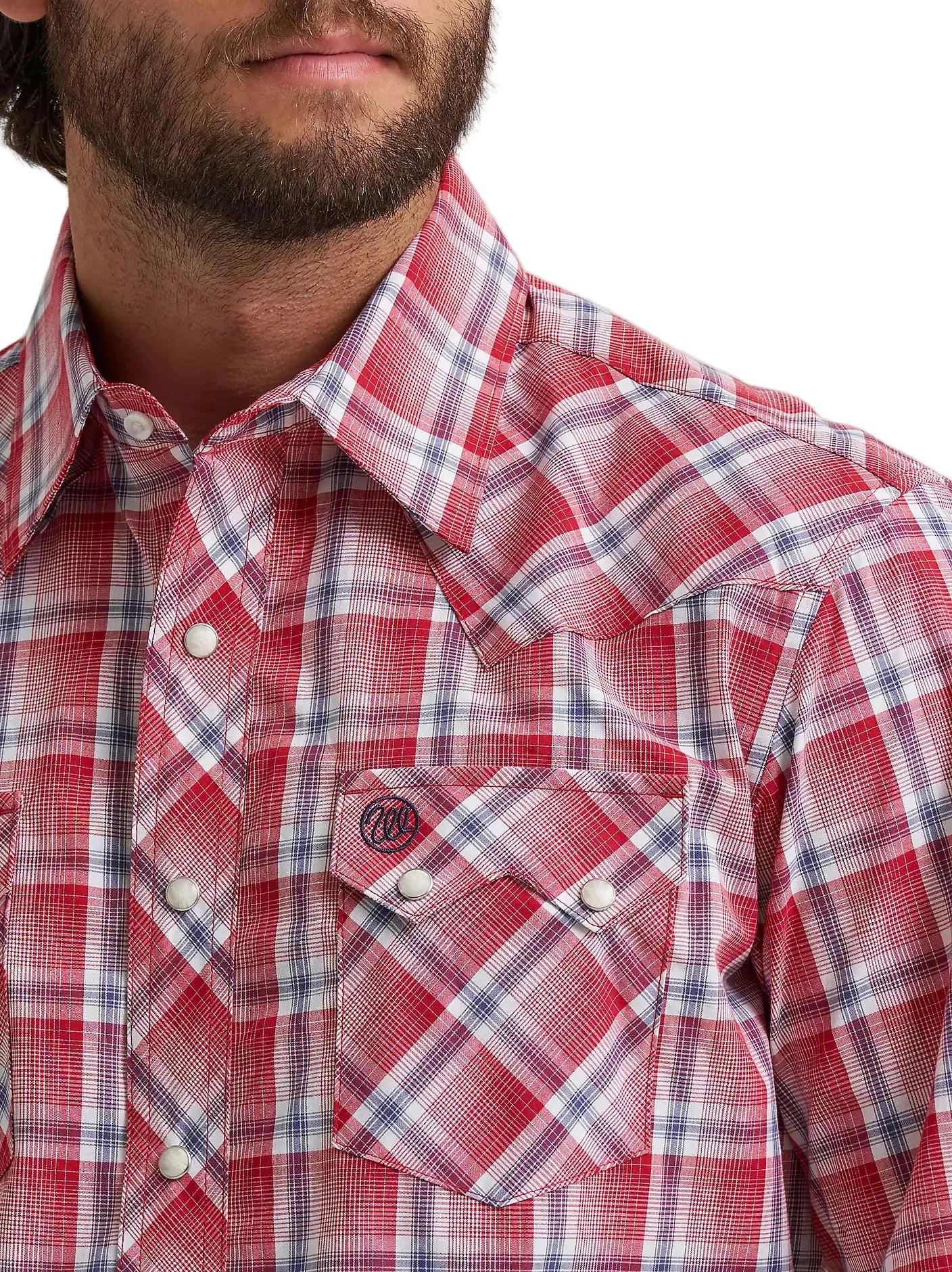 Men's Wrangler Retro Long Sleeve Sawtooth Snap Pocket Western Shirt 112374741