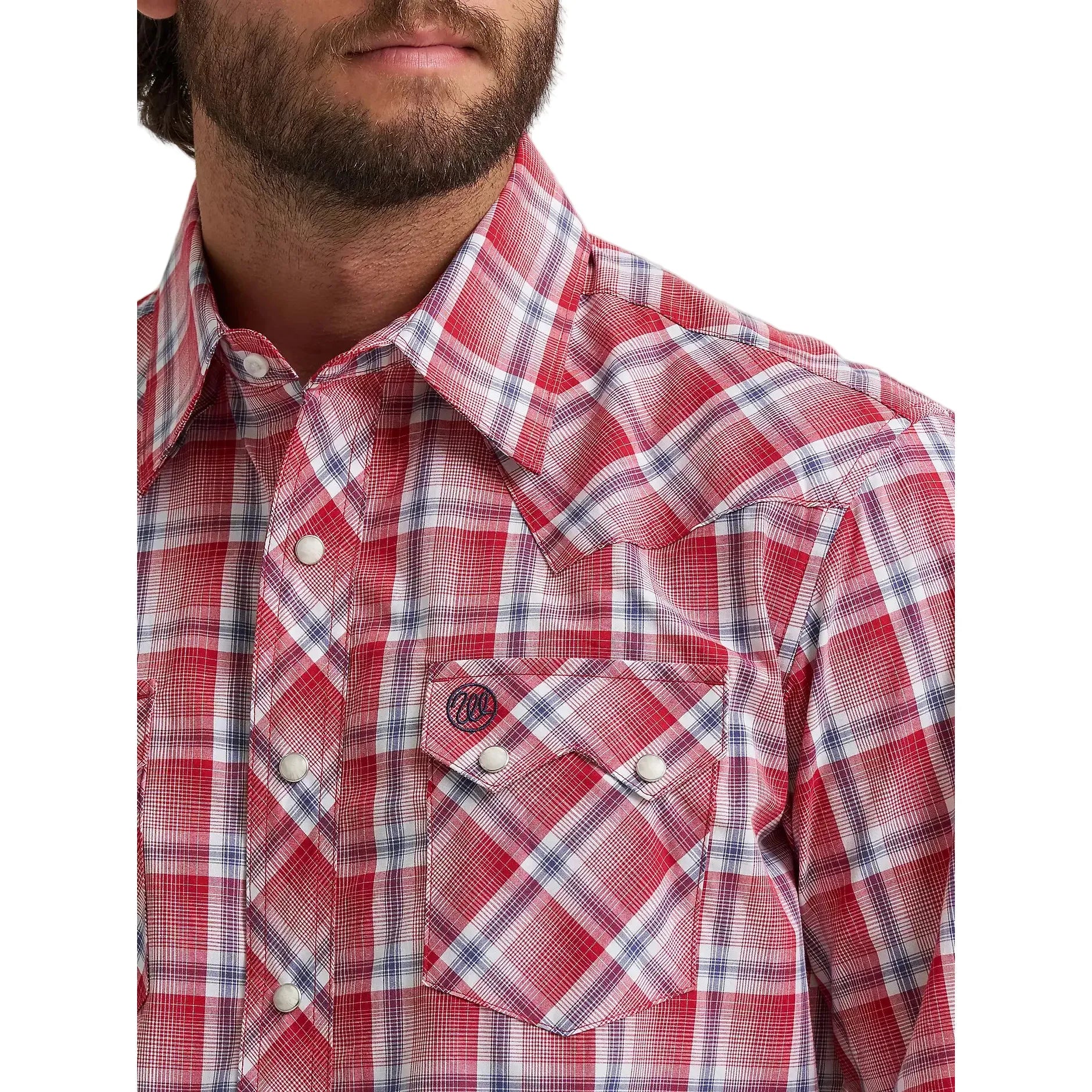 Men's Wrangler Retro Long Sleeve Sawtooth Snap Pocket Western Shirt 112374741