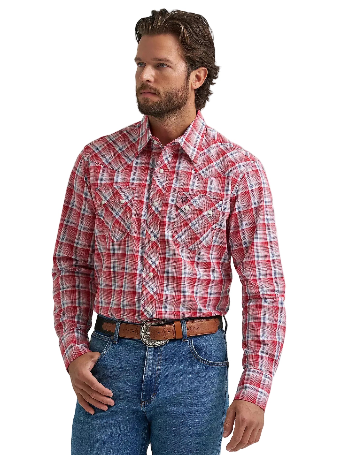 Men's Wrangler Retro Long Sleeve Sawtooth Snap Pocket Western Shirt 112374741