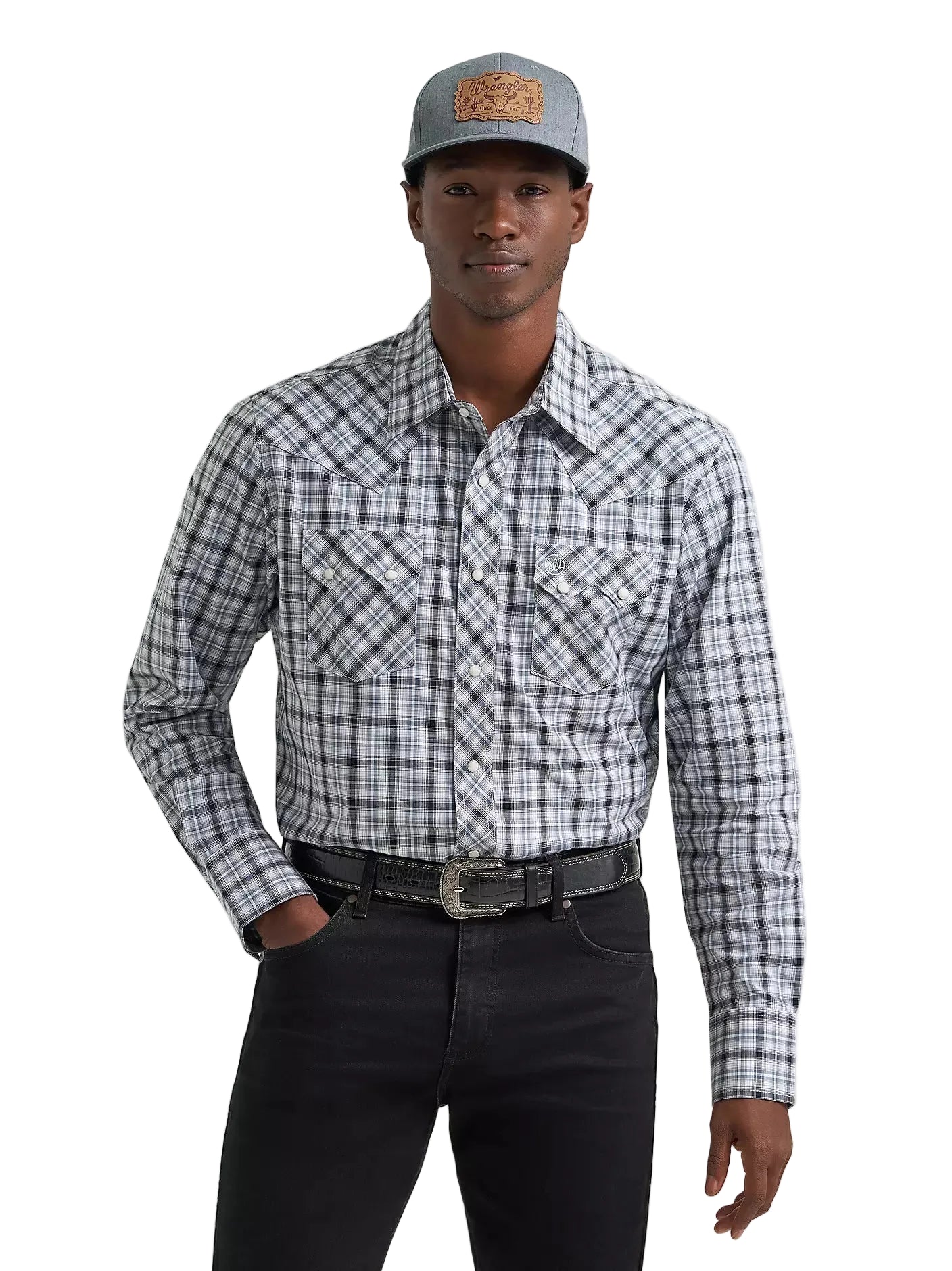 Men's Wrangler Retro Long Sleeve Sawtooth Snap Pocket Western Shirt 112374743