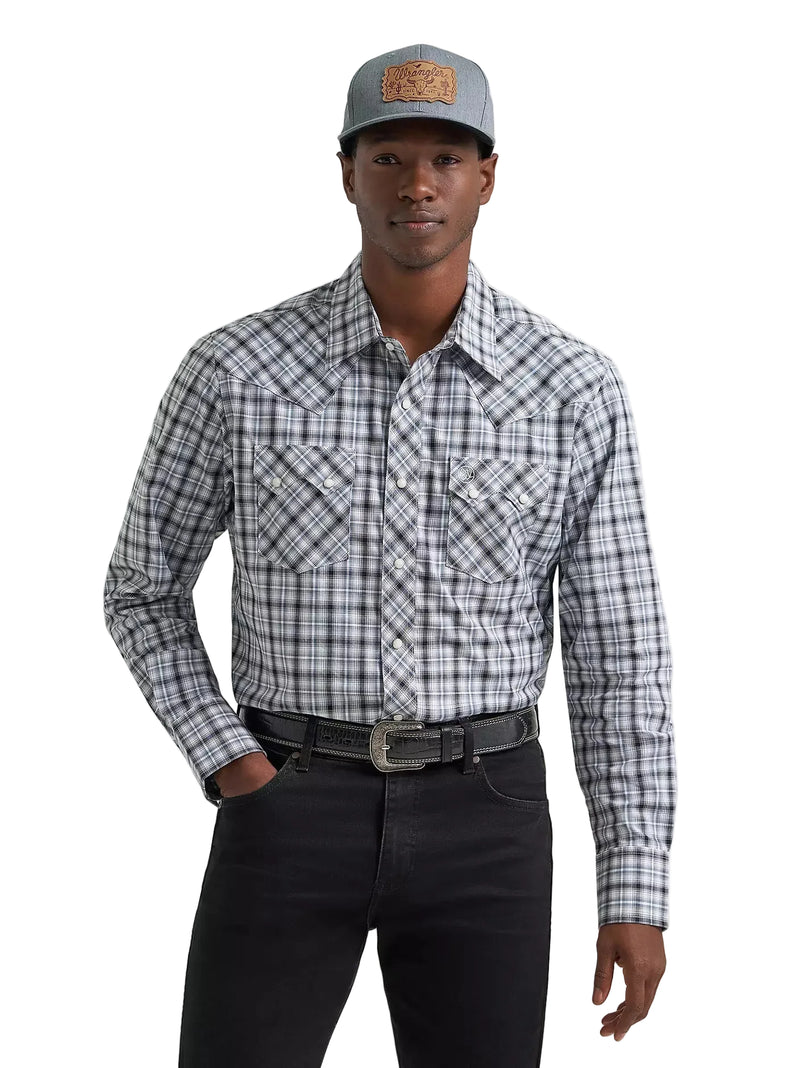 Men's Wrangler Retro Long Sleeve Sawtooth Snap Pocket Western Shirt 112374743
