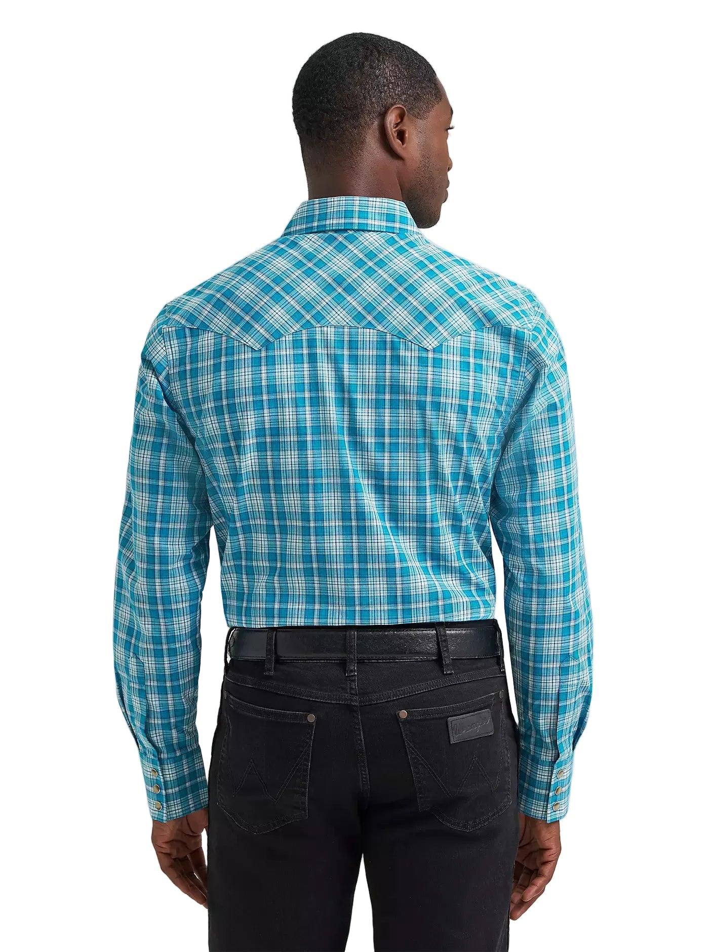 Men's Wrangler Retro® Deep Sea Long Sleeve Sawtooth Snap Pocket Western Shirt 112374744