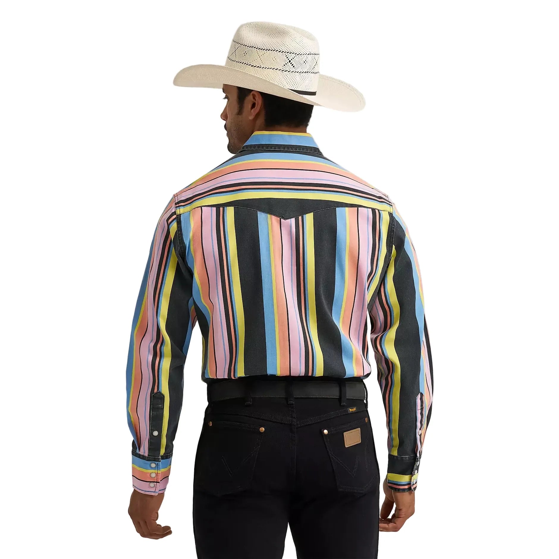 Men's Wrangler Vintage-Inspired Brushpopper Western Snap Work Shirt 112374803