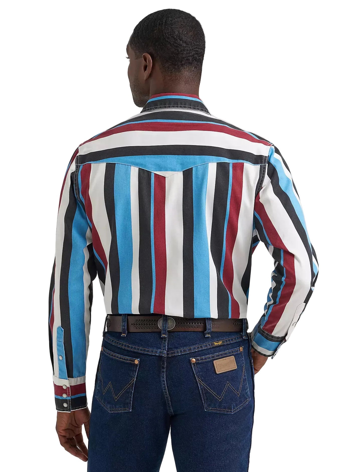 Men's Wrangler Vintage-Inspired Brushpopper Western Snap Work Shirt 112374804