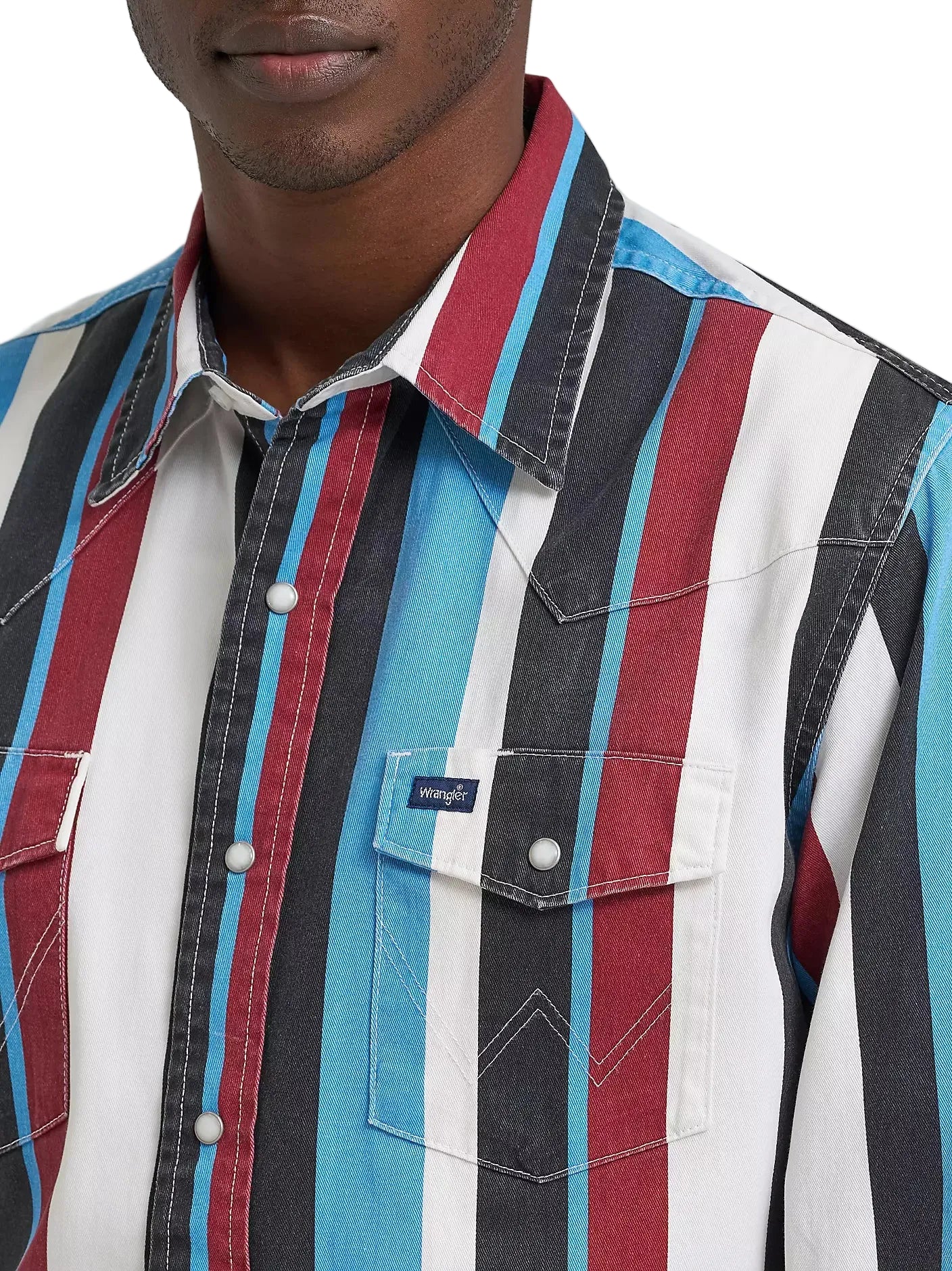 Men's Wrangler Vintage-Inspired Brushpopper Western Snap Work Shirt 112374804