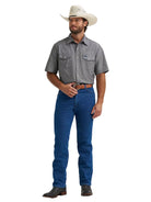 Men's Wrangler Cowboy Cut Short Sleeve Western Snap Chambray Work Shirt 112374841