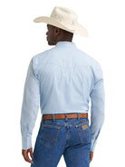Men's Wrangler Wrinkle Resist Long Sleeve Western Snap Stripe Shirt 112374876