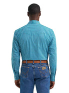 Men's Wrangler Wrinkle Resist Long Sleeve Western Snap Plaid Shirt 112374891