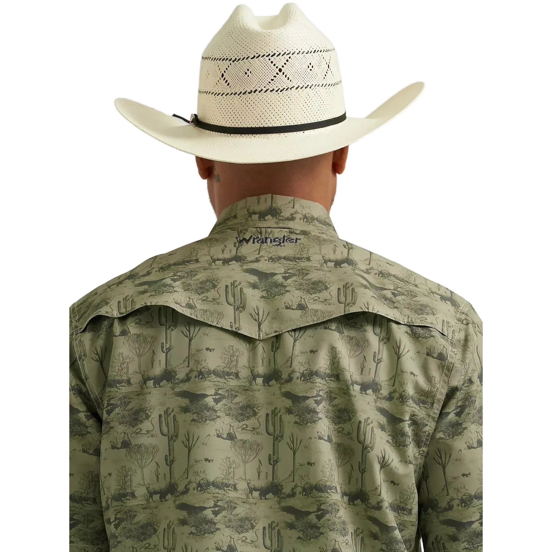 Men's Wrangler Olivine Printed Performance Shirt 112375130