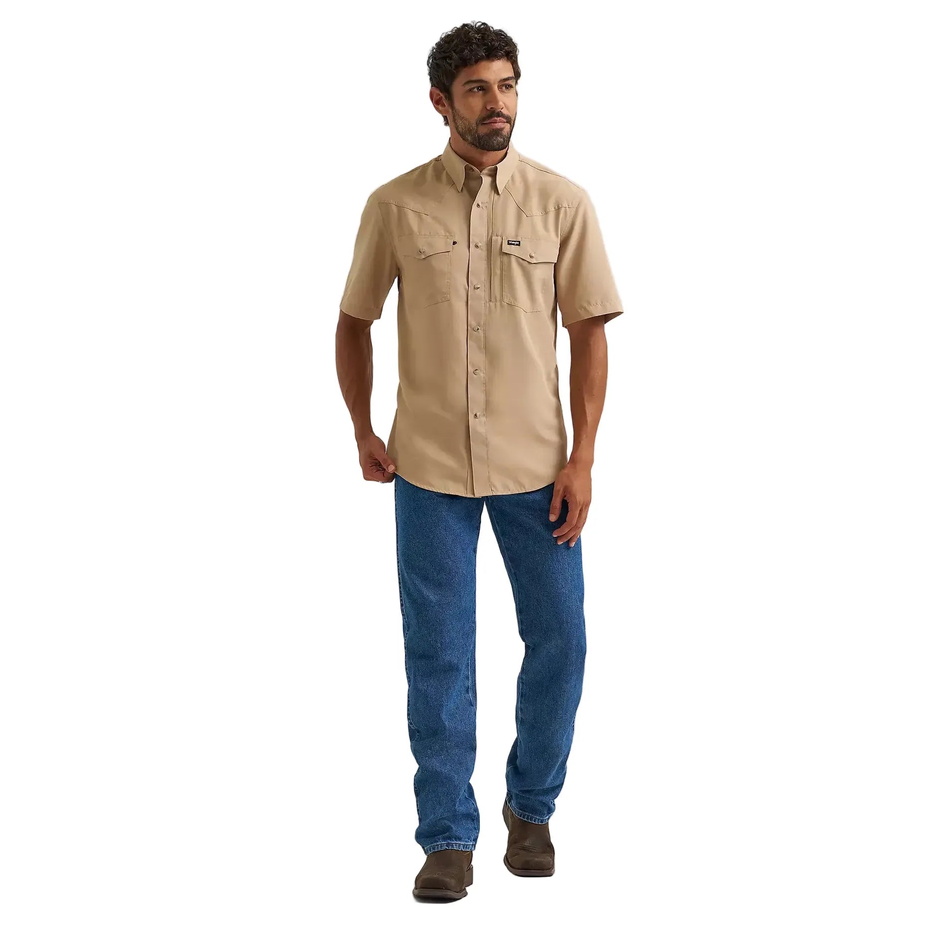 Men's Wrangler Travertine Performance Short Sleeve Shirt 112375133