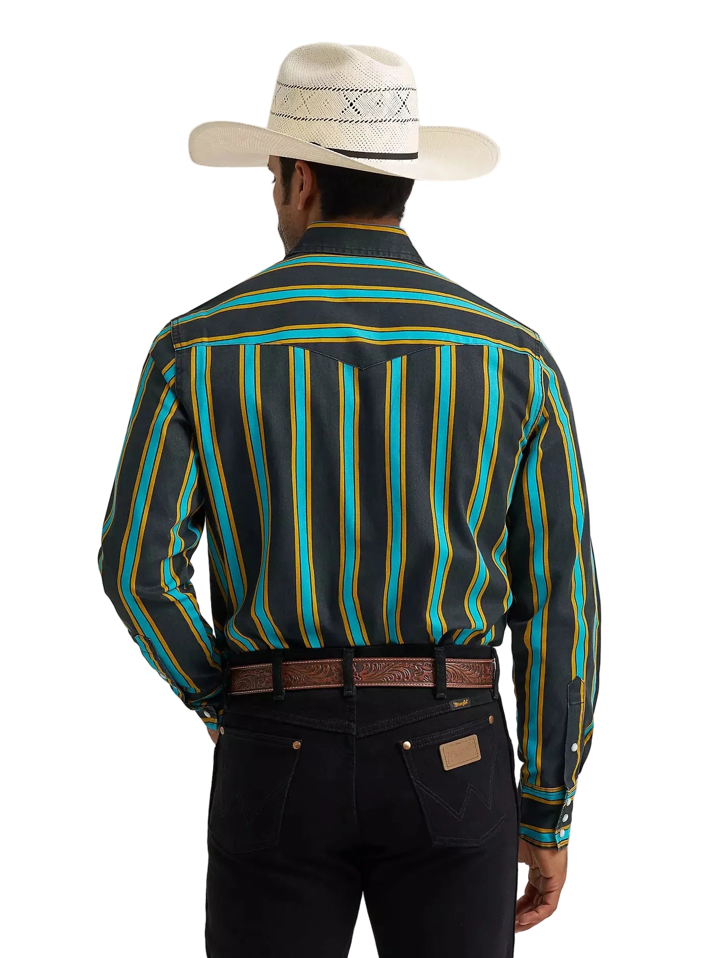 Men's Wrangler Vintage-Inspired Brushpopper Western Snap Work Shirt 112375714