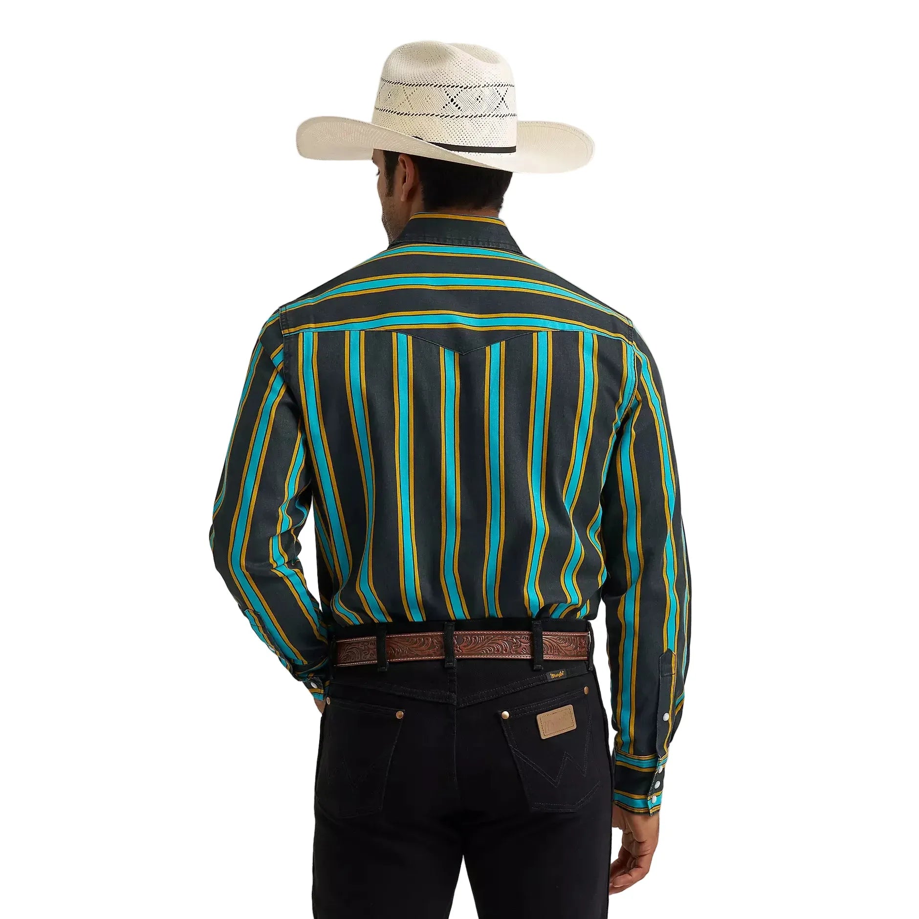 Men's Wrangler Vintage-Inspired Brushpopper Western Snap Work Shirt 112375714