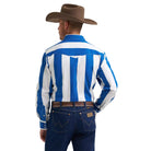 Men's Wrangler Big Blue Vintage-Inspired Brushpopper Western Snap Work Shirt 112375917