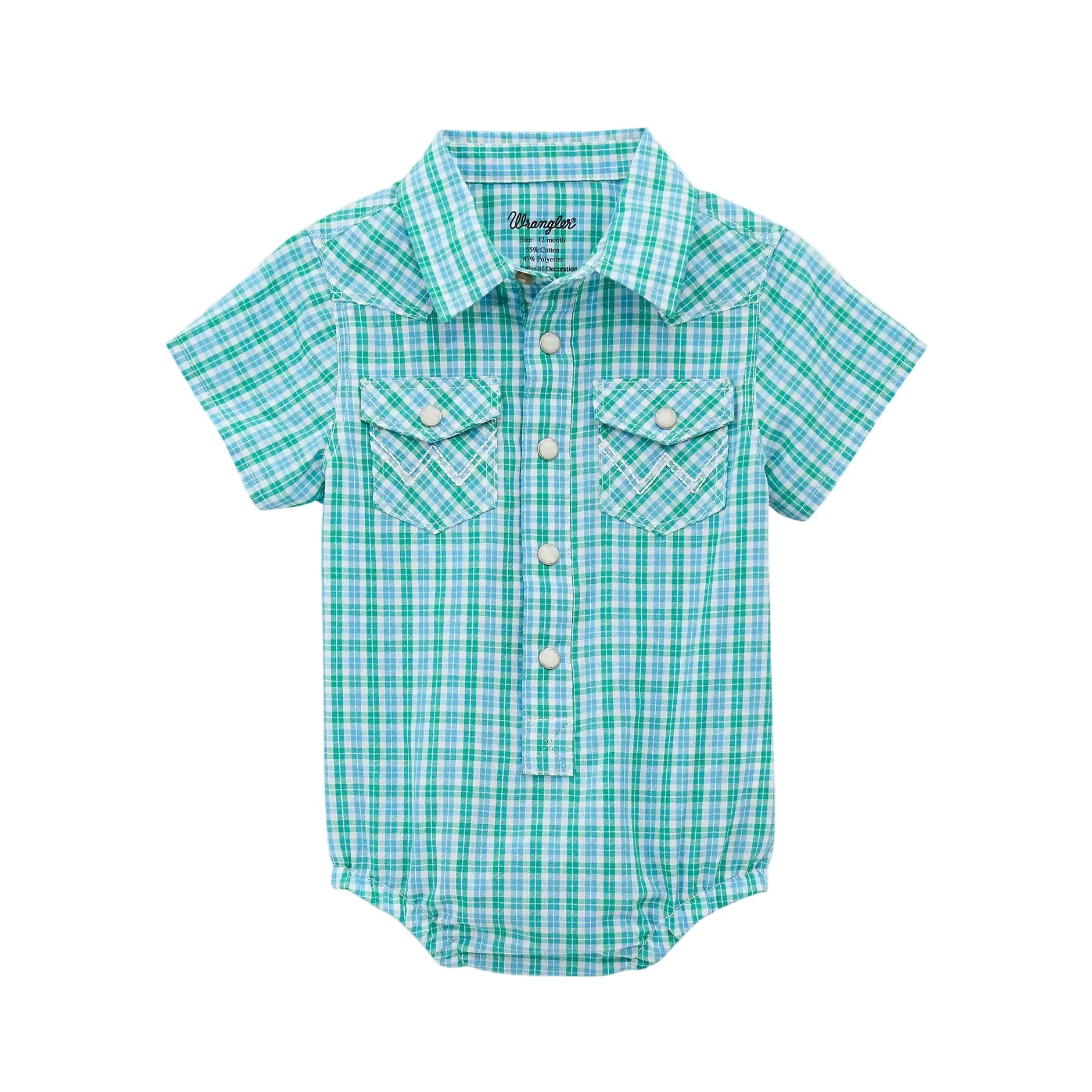 Boy's Wrangler Short Sleeve Western Snap Bodysuit 112378885